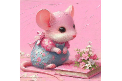 A set of Pink little mouse