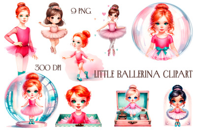 Little Girl Ballerina Clipart