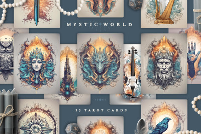 &#039;MYSTIC WORLD&#039; TAROT CARDS