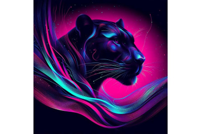 Bundle of Abstract Panther pink background