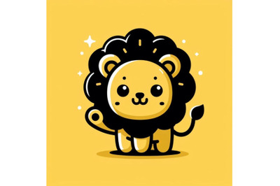 Bundle of Cute lion cartoon