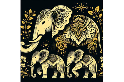 Bundle of Beautiful decorative elephant