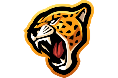 Cheetah head esport mascot logo design
