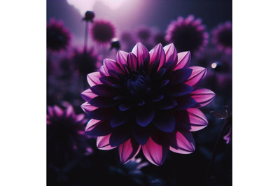 Bundle of Purple dahlia flower isolated