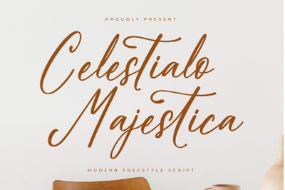 Celestialo Majestica - Modern Freestyle Script