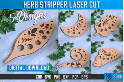 Herb Stripper Laser Cut Bundle | Kitchen Supplies | Herb Remover | CNC