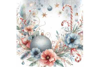 A bundle of Blue Floral Graphics Colorful background