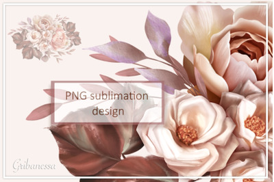 Flower arrangement PNG | Floral Sublimation design