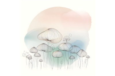 A set of mushrooms