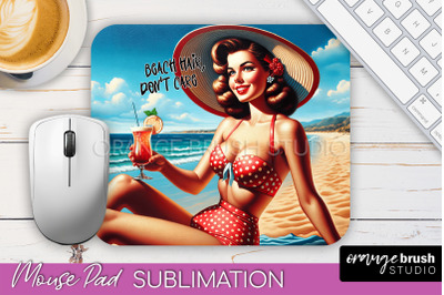 Sarcastic Pin-up Girl Mouse Pad PNG - Beach Sublimation