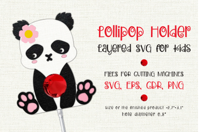 Panda Bear | Lollipop Holder | Paper Craft Template