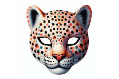 Bundle of Spotty leopard mask. Cutout animal mask for kids to wear
