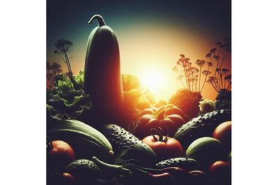 A bundle of Vegetable organic food cucumber