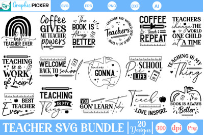 Teacher SVG Bundle, Teacher appreciation SVG