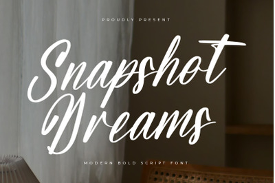 Snapshot Dreams - Modern Bold Script Font