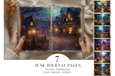 Halloween Junk Journal Bifolds Pages