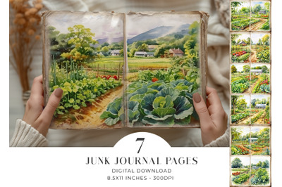Vegetable Garden Junk Journal Pages