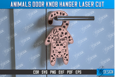 Cheetah Door Knob Hanger | Children&#039;s Room | Door Sign | Baby Animals