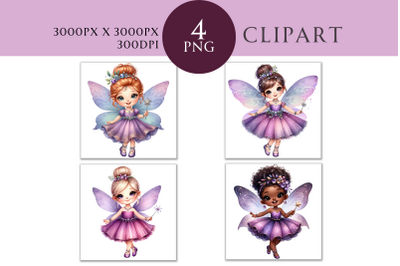 Purple Fairy Clipart