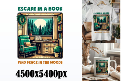 Escape in a Book Into the Woods