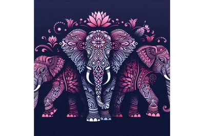 A bundle of Beautiful decorative elephant