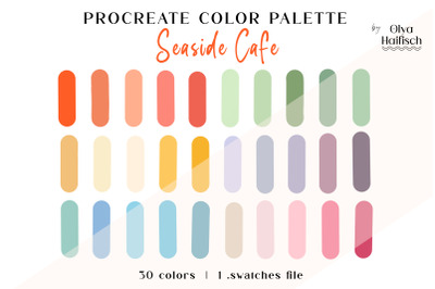 Cute Summer Procreate Palette. Colorful Procreate Color Swatches