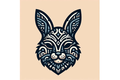 A bundle of Animal tribal face bunny