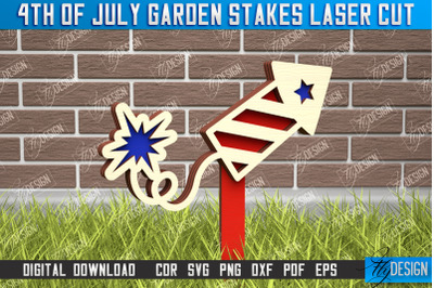 4th of July Garden Stakes | Plant Stakes | Plant Marker | Lawn Stakes