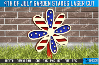 4th of July Garden Stakes | Plant Stakes | Plant Marker | Lawn Stakes