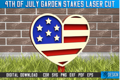 4th of July Garden Stakes | Plant Stakes | Plant Marker | Lawn Stakes