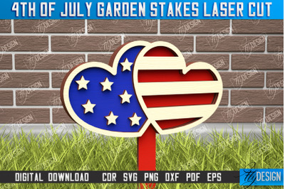 4th of July Garden Stakes | Plant Stakes | Plant Marker | Lawn Stakes