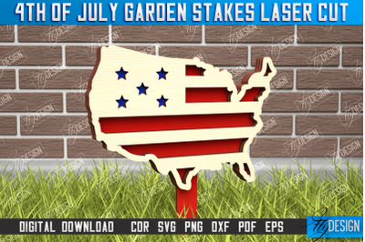 4th of July Garden Stakes | Plant Stakes | Plant Marker | Lawn Stakes