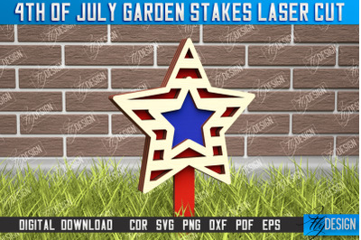 4th of July Garden Stakes | Plant Stakes | Plant Marker | Lawn Stakes