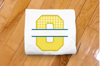 Varsity Letter O Split | Applique Embroidery