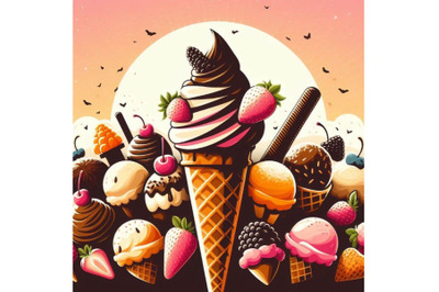 A bundle of Ice cream clipart