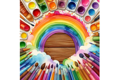Bundle of Rainbow Wood Background. A wood background made with the col