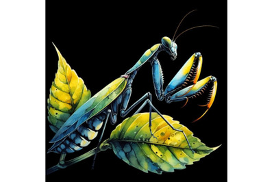 Bundle of Mantis on a leaf