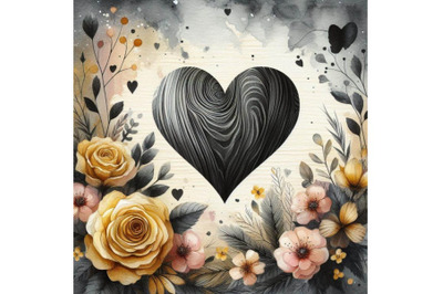 Bundle of Valentines Background, Heart wood, Valentine day love
