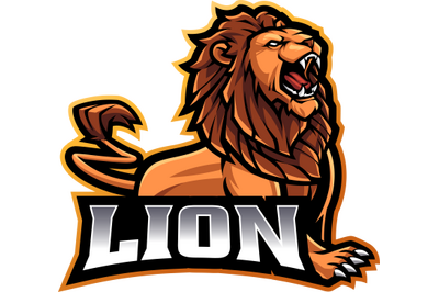 Lion esport mascot logo design