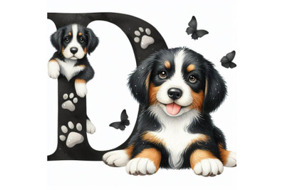 Bundle of animal alphabet D with puppy dog