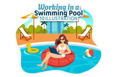 10 Working in a Swimming Pool Illustration
