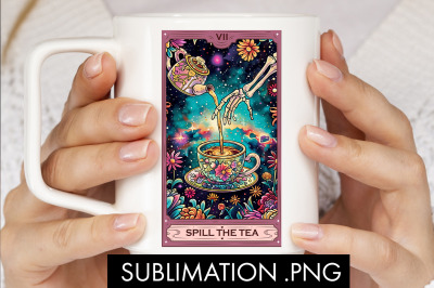 Tarot Card Spill The Tea PNG Sublimation