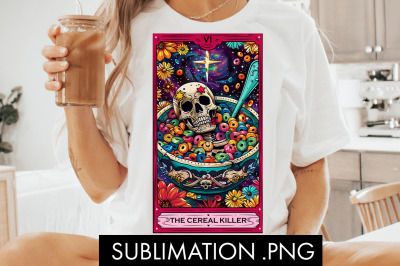 Tarot Card The Cereal Killer PNG Sublimation