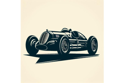 A bundle of Retro race car, vintage vector symbol