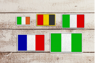 3 Color Vertical Stripe Flag ITH Feltie | Applique Embroidery