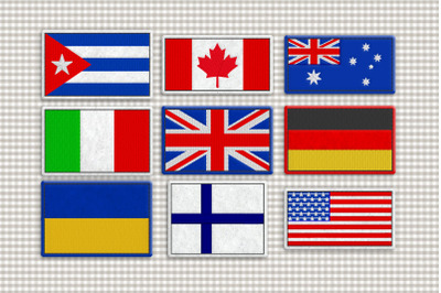 International Flag ITH Feltie Bundle | Applique Embroidery