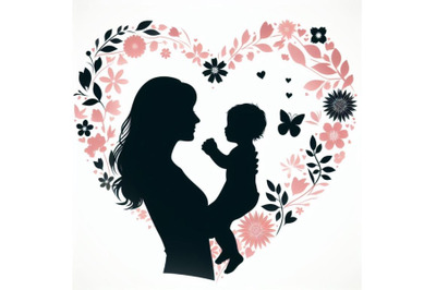 A bundle of Happy Mother Day Heart Background