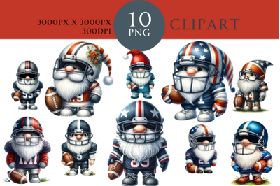 American Football Gnome Clipart