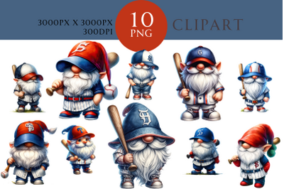 Baseball Gnome Clipart