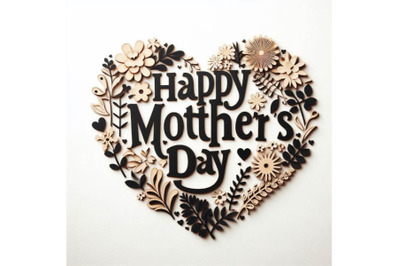 Bundle of text Happy Mother s Day with a heart